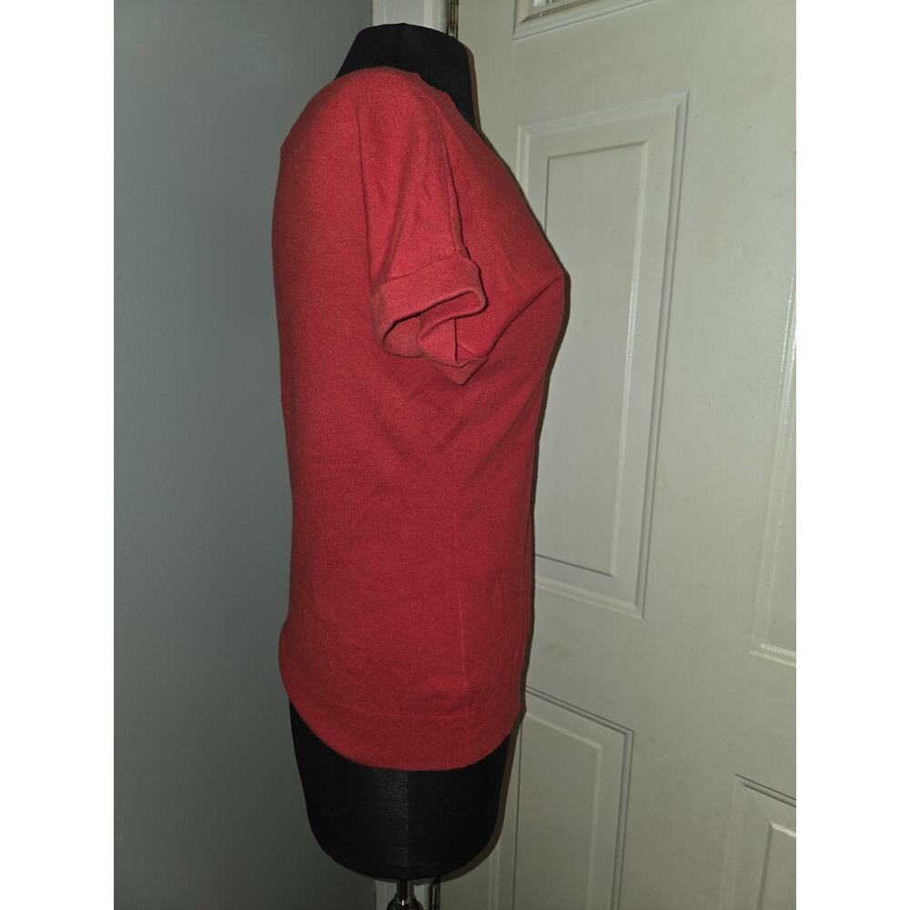 Banana Republic Red Silk Blend Top Womens Size S Blouse Elevated Closet Basic - Picture 3 of 9